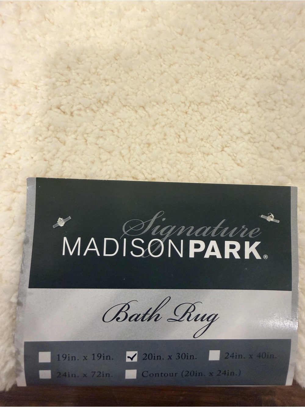Madison Park Plush Cream Bath Rug